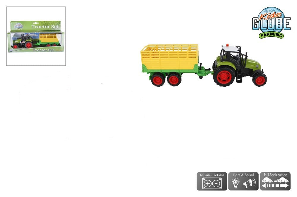 Kids Globe Farming Tractor & Trailer