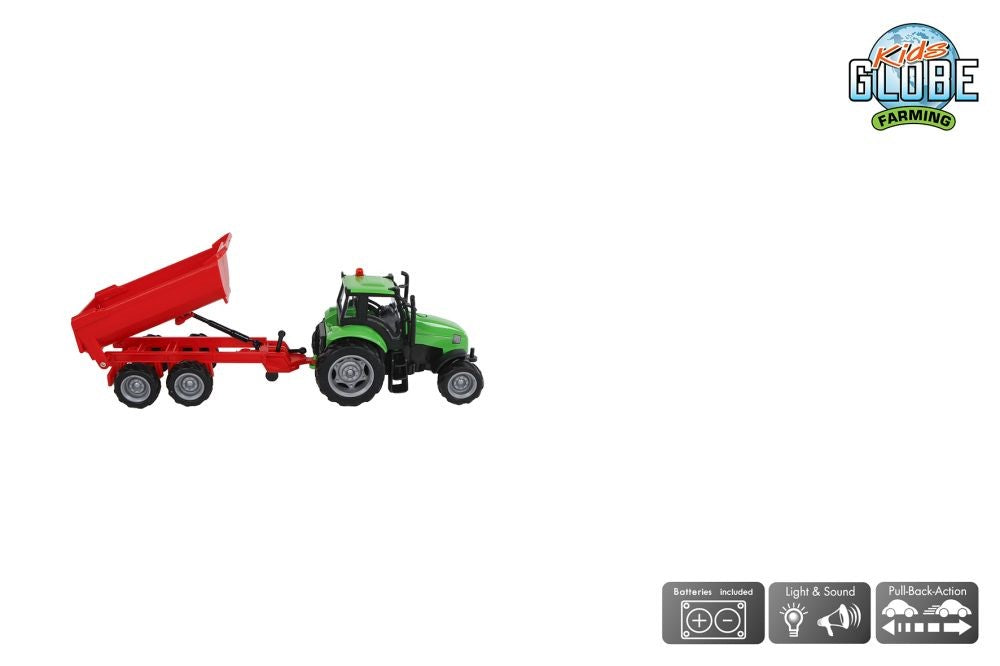 Kids Globe Farming Tractor & Trailer