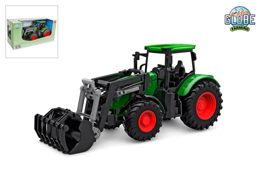 Kids Globe Farming Tractor With Front End Loader - Green