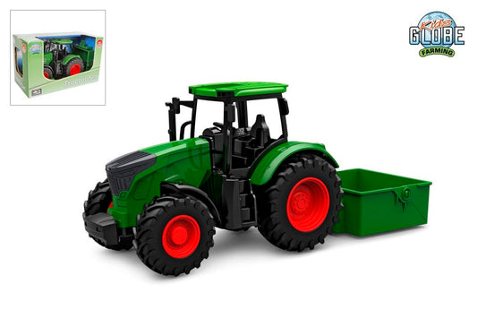 Kids Globe Farming Tractor With Tipper - Green