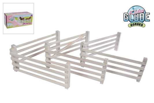 Kids Globe Farming 6pc White Wooden Fence