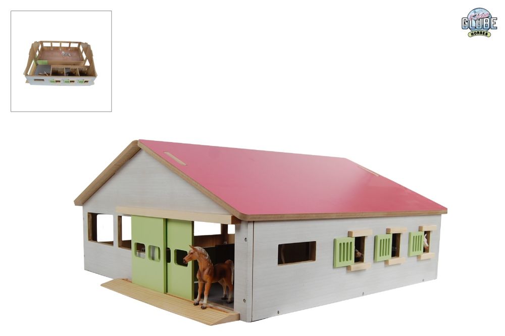 Kids Globe Farming Horse Stable Pink 1:32