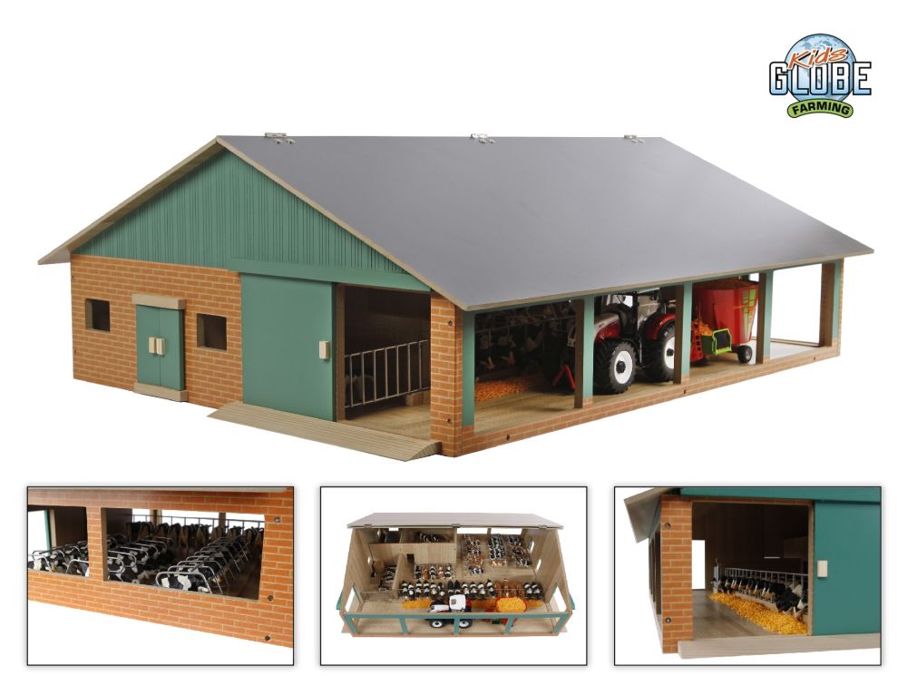 Kids Globe Farming Cow Shed With Milking Parlour 1:32