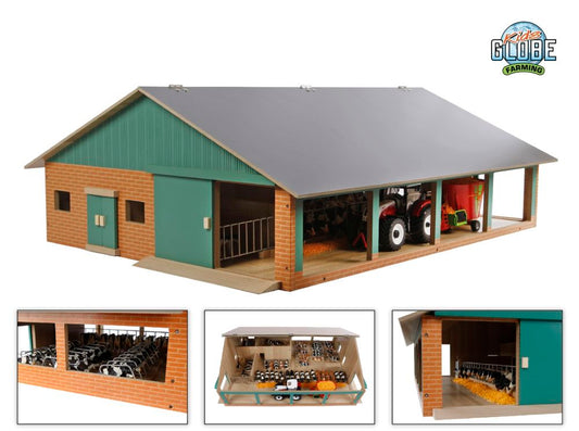 Kids Globe Farming Cow Shed With Milking Parlour 1:32