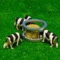 KIDS GLOBE FEEDER RING WITH ROUND BALE AND COW 1:32